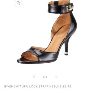 GIVENCHY Stilleto Sandals heels with shark tooth turn-lock size 40